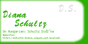 diana schultz business card